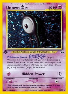 Unown [A] Pokémon card, number 14