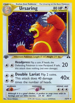Ursaring Pokémon card, number 15