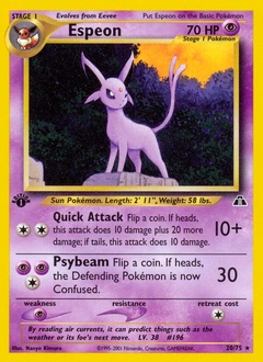 Espeon Pokémon card, number 20
