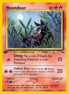 Houndour Pokémon card, number 24