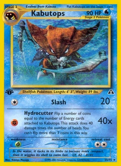 Kabutops Pokémon card, number 25