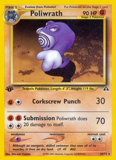 Poliwrath Pokémon card, number 28