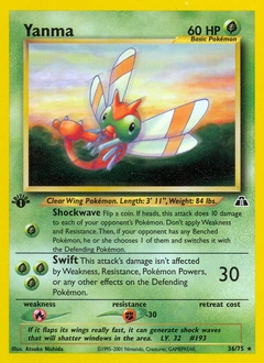 Yanma Pokémon card, number 36