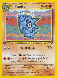 Pupitar Pokémon card, number 45