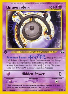 Unown [M] Pokémon card, number 49