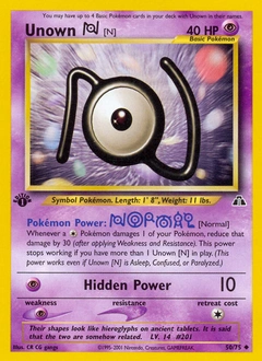 Unown [N] Pokémon card, number 50