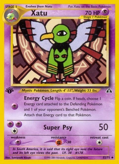 Xatu Pokémon card, number 52