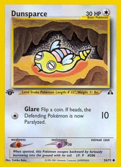 Dunsparce Pokémon card, number 54