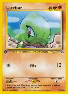 Larvitar Pokémon card, number 57
