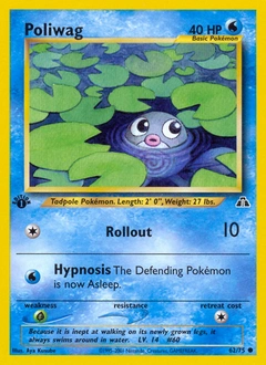 Poliwag Pokémon card, number 62