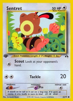 Sentret Pokémon card, number 63