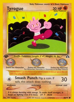 Tyrogue Pokémon card, number 66