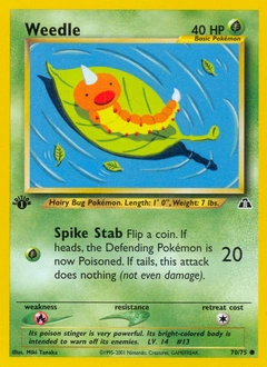 Weedle Pokémon card, number 70