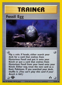 Fossil Egg Pokémon card, number 72