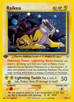 Raikou Pokémon card, number 13