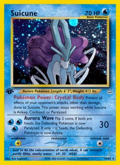 Suicune Pokémon card, number 14