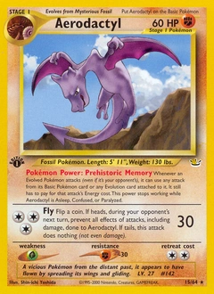 Aerodactyl Pokémon card, number 15