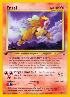 Entei Pokémon card, number 17