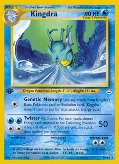 Kingdra Pokémon card, number 19
