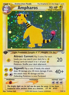 Ampharos Pokémon card, number 1