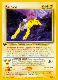 Raikou Pokémon card, number 22