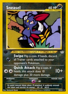 Sneasel Pokémon card, number 24