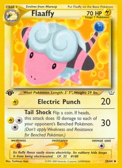 Flaaffy Pokémon card, number 28