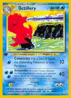Octillery Pokémon card, number 34