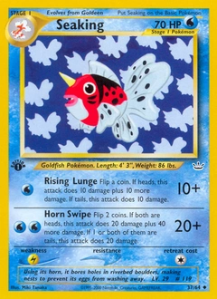 Seaking Pokémon card, number 37