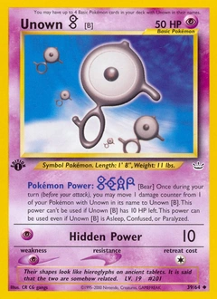 Unown [B] Pokémon card, number 39