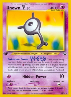 Unown [Y] Pokémon card, number 40