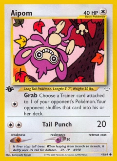 Aipom Pokémon card, number 41