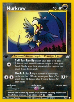 Murkrow Pokémon card, number 46