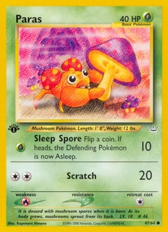Paras Pokémon card, number 47