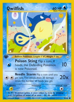Qwilfish Pokémon card, number 49