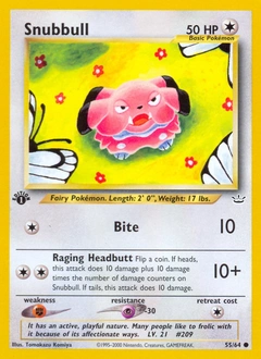 Snubbull Pokémon card, number 55