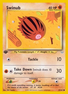 Swinub Pokémon card, number 57