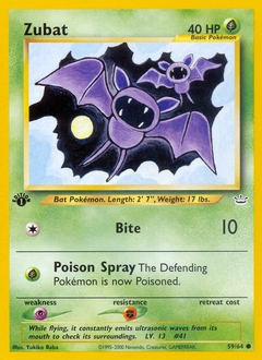 Zubat Pokémon card, number 59