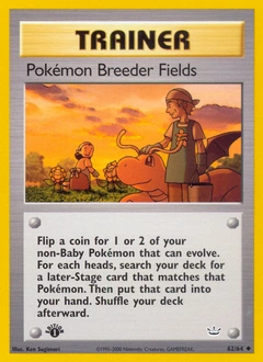 Pokémon Breeder Fields Pokémon card, number 62