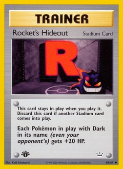 Rocket's Hideout Pokémon card, number 63