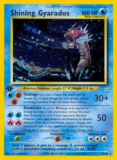 Shining Gyarados Pokémon card, number 65