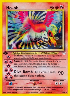 Ho-oh Pokémon card, number 7