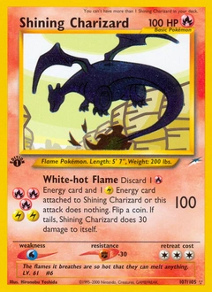 Shining Charizard Pokémon card, number 107