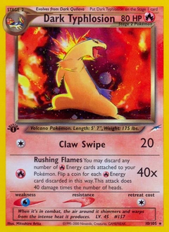 Dark Typhlosion Pokémon card, number 10