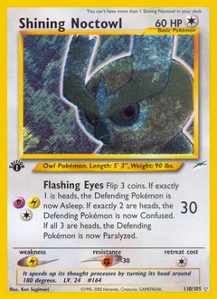 Shining Noctowl Pokémon card, number 110