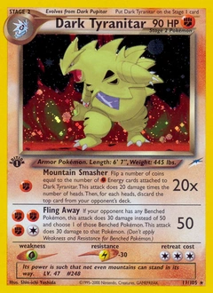 Dark Tyranitar Pokémon card, number 11