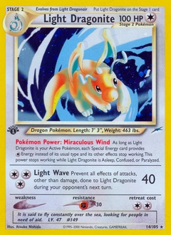Light Dragonite Pokémon card, number 14