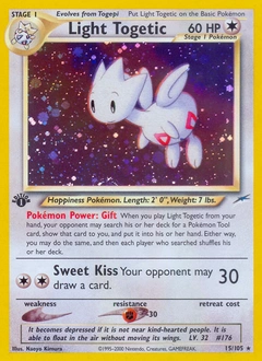 Light Togetic Pokémon card, number 15