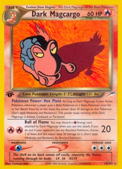 Dark Magcargo Pokémon card, number 18
