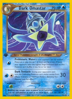 Dark Omastar Pokémon card, number 19